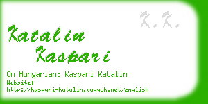 katalin kaspari business card